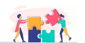 people connecting puzzle illustration 986802